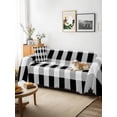 thumbnail image 3 of Black White Plaid Sofa Covers for 2-3 Cushion Couch L-Shaped Sectional, Spring Farmhouse Buffalo Checkered Washable Sofa Covers Slipcover for Living Room Furniture, Couch Cover Blanket 71"x134", 3 of 9