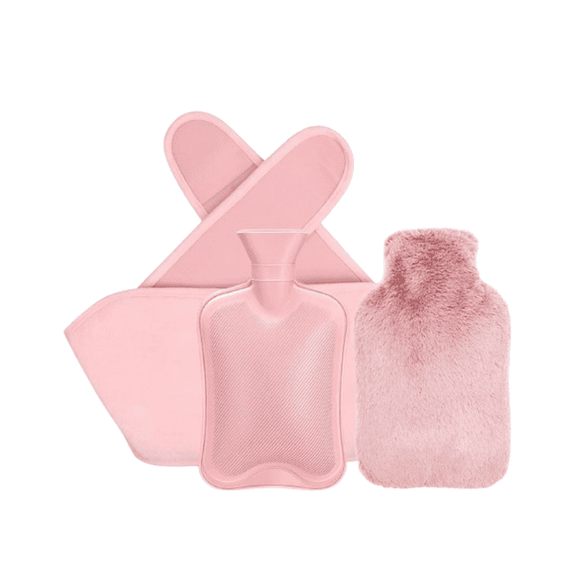Bolsa De Agua Caliente Peluche 3pz Malubero Rosa