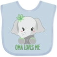 thumbnail image 3 of Inktastic Oma Loves Me- Cute Elephant Boys or Girls Baby Bib, 3 of 4