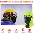 thumbnail image 4 of Balaclava Ski Mask Winter Fleece Thermal Face Cover for Men Women Breathable Skiing Motorcycle & Snowboarding, Neon Yellow, Large, 4 of 7