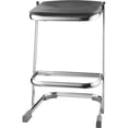 thumbnail image 3 of Pemberly Row 24" Ergonomic Modern Metal Elephant Z-Stool in Black/Chrome, 3 of 8