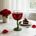 thumbnail image 4 of Unique Floral Rose Wine Goblet, Detailed Thorn Leaf Stem Glass Cup, Premium Glassware for Cocktail Champagne Juice, Home Table Wedding Party Ornament, 4 of 4