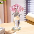 thumbnail image 3 of ABPETE Crystal Pink Rose Flower Figurines - Glass Rose Bouquet Gifts for Women Mom Wife Girlfriend on Valentines Christmas Mothers Day Wedding Party, 3 of 6
