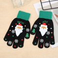 thumbnail image 4 of Ticikt Women Christmas Printed Knit Gloves, Touch‑Screen Compatible Warm Winter Knitted Gloves for Holiday Daily Wear, 4 of 9