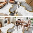 thumbnail image 6 of Gray Gold Marble 3'x5' Washable Rug, Modern Abstract Marble Crack Texture Non-Slip Area Rugs for Entryway Kitchen Classroom, StainResistant Dorm Throw Carpet, Low Pile Soft Indoor Floor Mat, 6 of 9