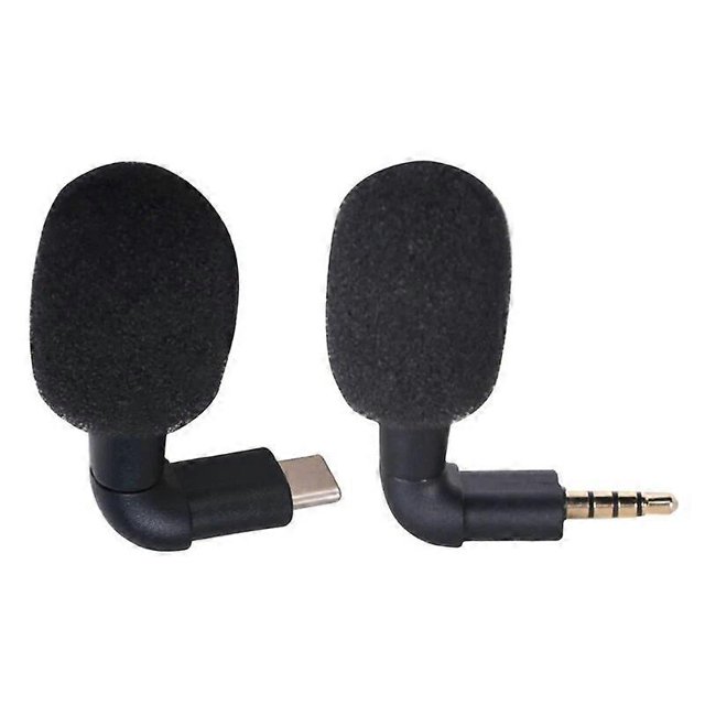 OOTDTY Noise Cancelling Mic Professional Microphone Type C/ 35mm Mini Mobile Phone Mic for Speech Vlog Recording Interview