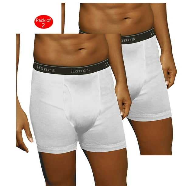 Hanes Hanes Classics Men's TAGLESS; No Rideup Boxer Briefs with Comfort Flex; Waistband 2X4X
