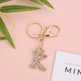 thumbnail image 1 of Stylish Metal Alphabet Letter Keychain Fashion Jewelry Accessory for Bags and Personal Items with Exquisite Encrusted Detailing, 1 of 5