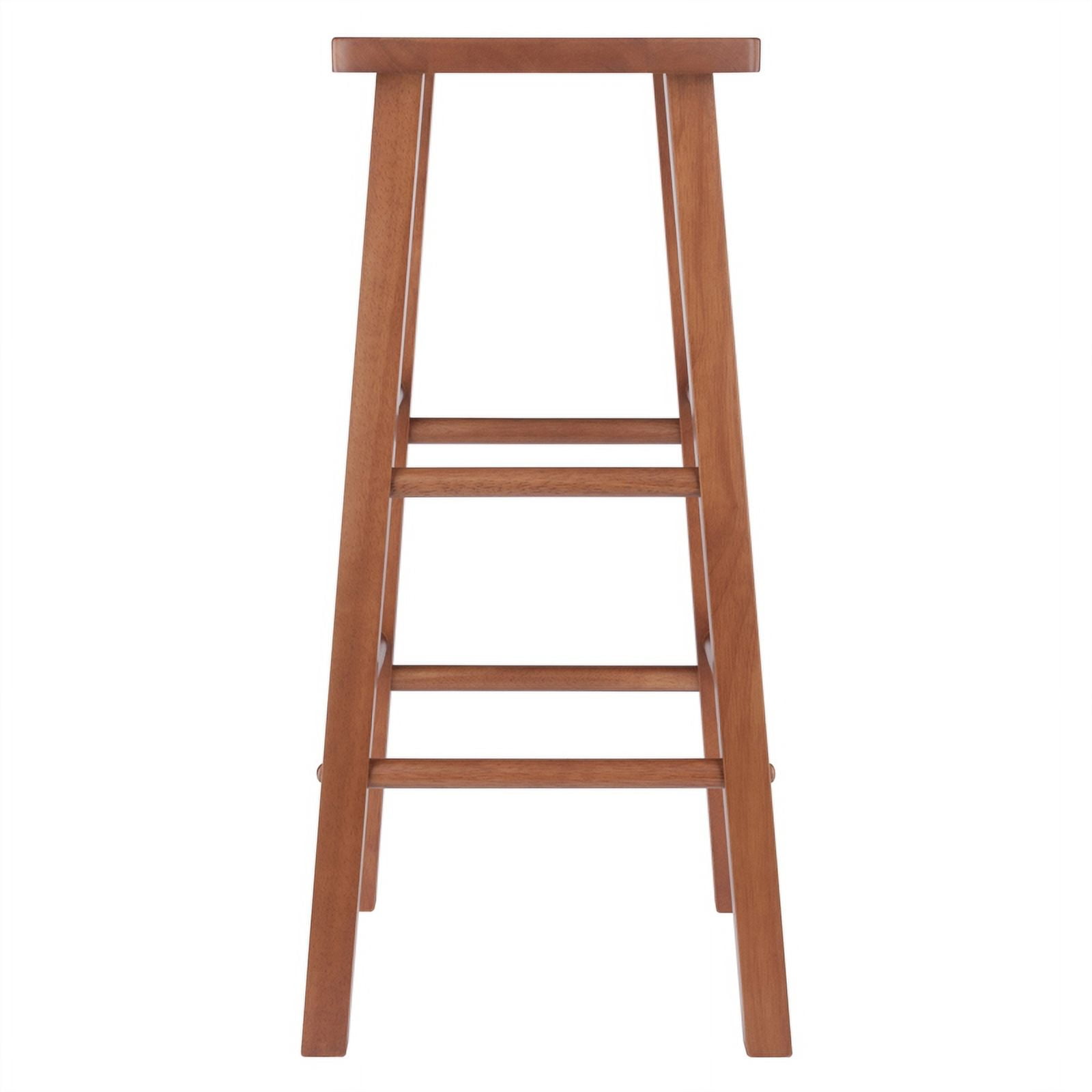 Winsome Carrick Square Seat Bar Stool, Teak Finish