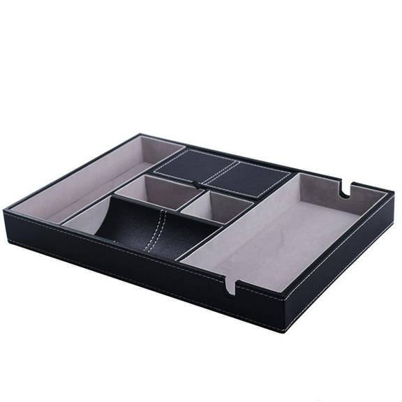 WE-POLUJ Valet Tray for Men, EDC Tray, Nightstand Organizer, Table Organizer, Charging Station, Catch All, Dresser Tray