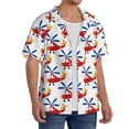 thumbnail image 2 of Goofa Cartoon Helicopter Printed Men's Casual Short-sleeved Shirt,Lightweight Breathable Button-down,Summer Casual men's top,Versatile Fashion shirt-Medium, 2 of 7