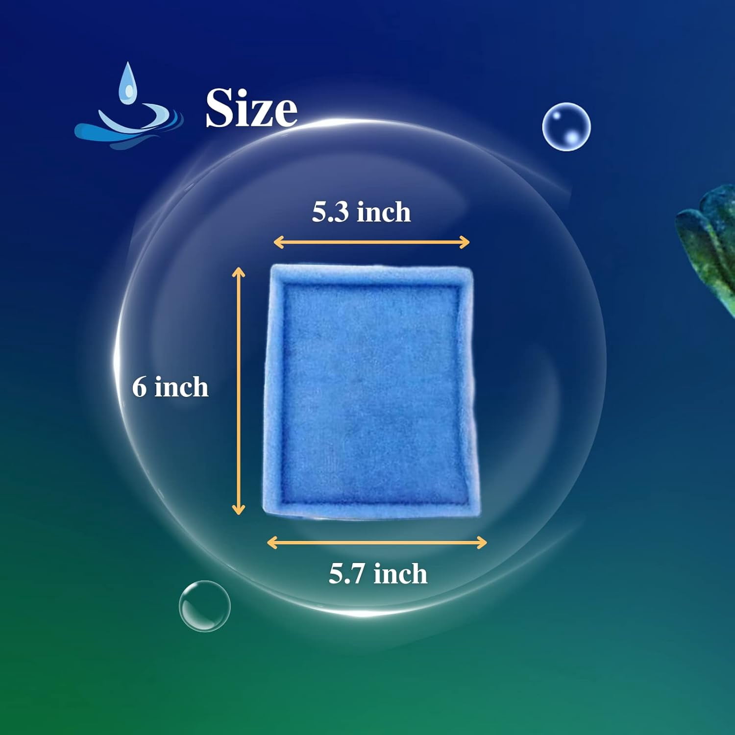 6 Pack Replacement Aquarium Filter Cartridge, Fit for Aqua-Tech 20-40/30-60 Gallon Power Filters, for Aqua-Tech EZ-Change #3 Fish Tank Filters