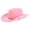 Pink, variant on Christmas Breathable Cowboy Hat Western Party Large Brim Hat Fedoras Cowboy Sunproof Hat Accessory Wide Curved Brim