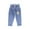 Blue4, variant on Qingpeng Girls' Cotton Stretch Denim Pants Pull On Solid Jeans