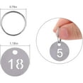 thumbnail image 2 of Hamzusd keychain numbers 1-20, 30mm 20 pieces number keychain stainless steel, keychain with numbers and ID tag cat/dog, keychain numbered tags for luggage, pet name, hotel, locker, 2 of 9