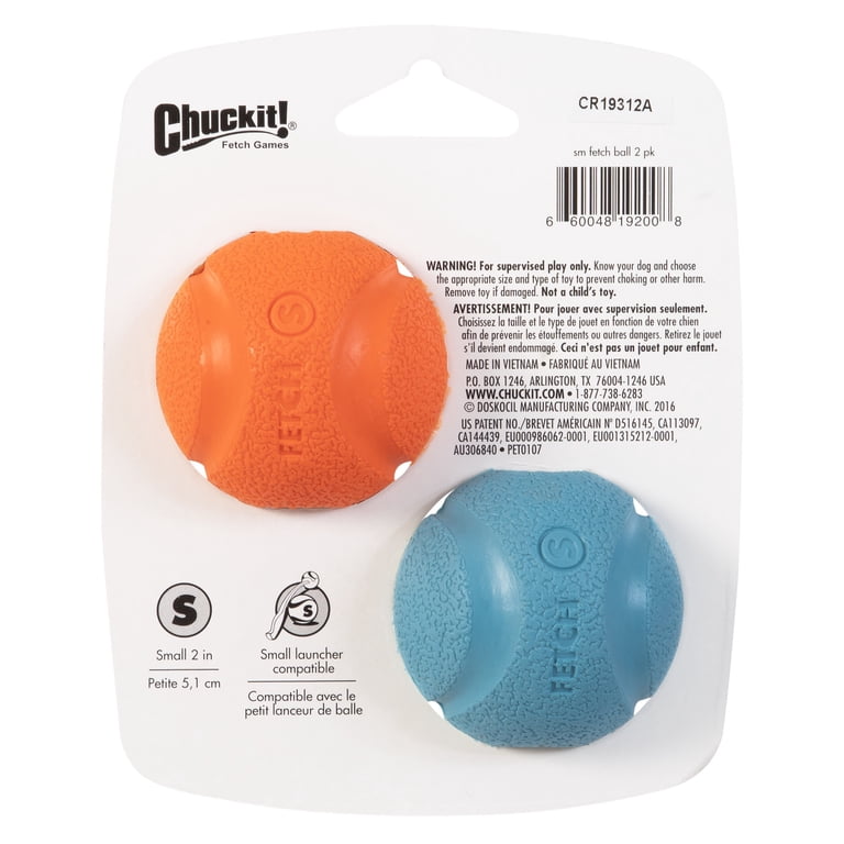 Chuckit! Fetch Ball Rubber Toy, Small 2", Pack of 2 photo 7