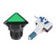 thumbnail image 2 of Botón de empuje para juegos 39x39x39 Triángulo 12V Interruptor de botón iluminado LED con microswitch para arcade video Verde 5pcs, 2 of 5
