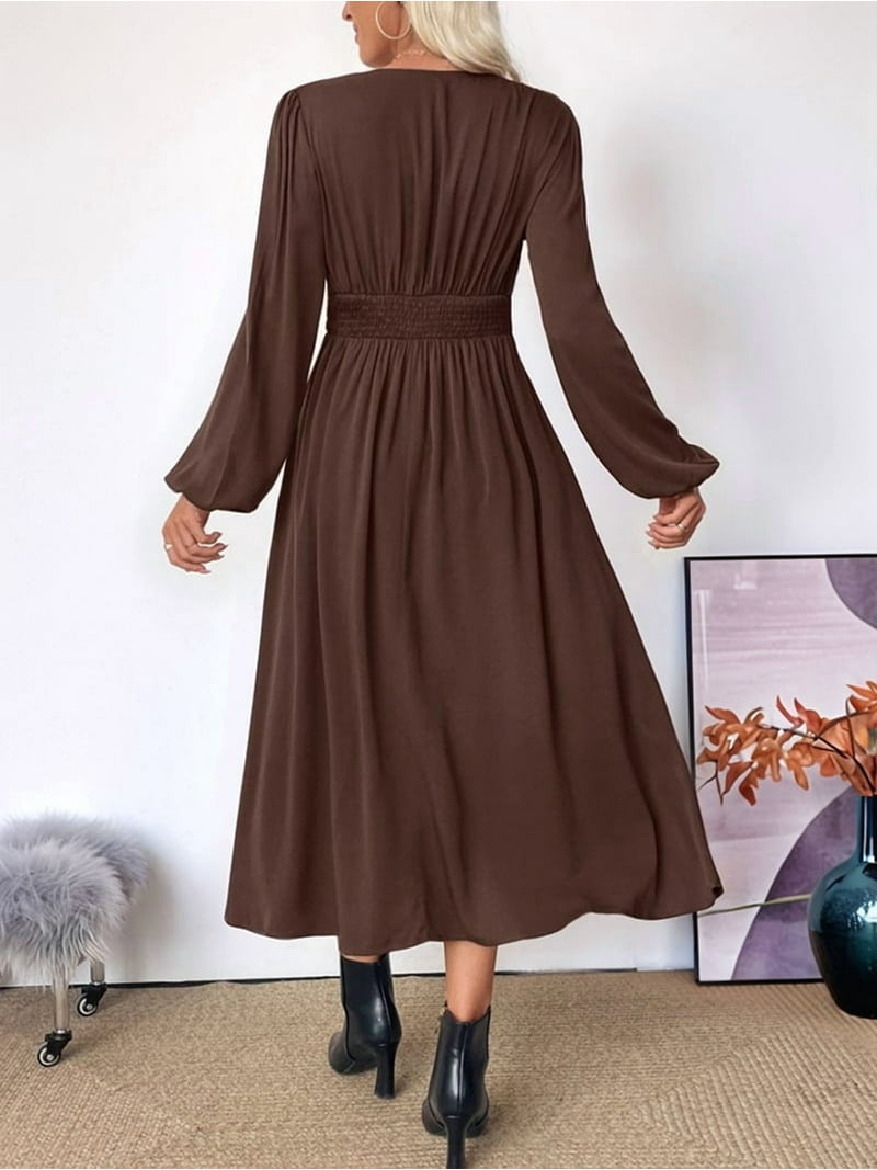 long sleeve satin bridesmaid dress Long Open Sleeve Satin Formal Mother of the Bride Dress main image 0
