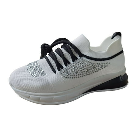 Fauean Womens Sneakers Ladies Lace up Mesh Breathable Casual Shoes Jogging Walking Shoes Black Size 40