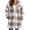 Khaki, variant on Women's Coat Soft And Comfortable Long Sleeve Plaid Hooded Zipper Loose Coat With Pockets Jackets for Women Classic Jacket Half Jackets for Women Women Pants And Jacket Zip up Women plus Jacket with