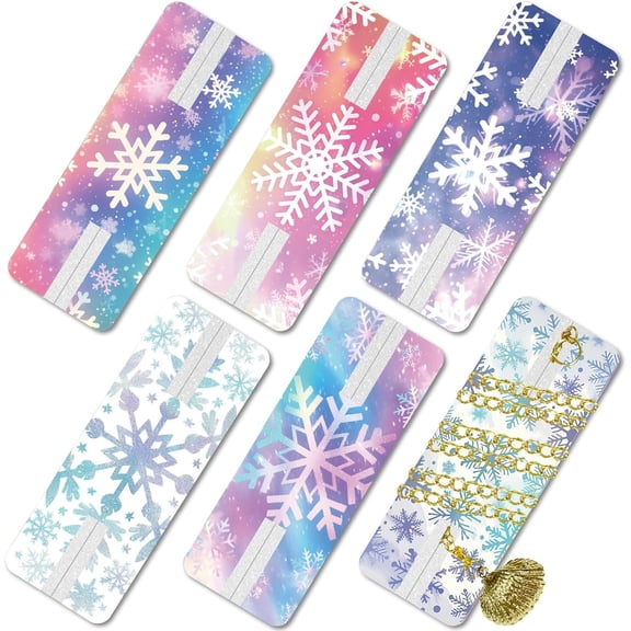 6 Packs Portable Tangle-Free Jewelry Organizer Rectangle Necklaces Organizer Necklace Dialysis Card Holder Universal Jewelry Storage