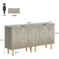 thumbnail image 2 of Ensemble d'Armoires de Rangement Modernes Blanches, Armoire Autoportante au Sol, Buffet Classique de 59 Pouces, 2 of 5