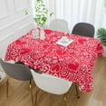 thumbnail image 5 of GZHJMY Valentine's Day Love Heart Tablecloth, Rectangle Waterproof Washable Polyester Table Cover for Picnic Dinner Holiday Party Decor, 60 x 108 Inch, 5 of 7