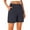 Dark Gray, variant on Cmfcve Womens 7 Inch Inseam Bermuda Shorts Mid Rise Stretch Pull On Summer Shorts with Pockets