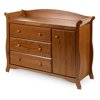 Stork Craft Aspen Combo Dresser in Cognac Brown