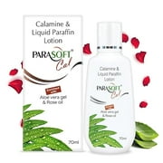 Parasoft Cal Calamine lotion Enriched with Aloe vera & Rose oil For Face & Body, Skin Rashes and Sunburn, Insect bites-70ML