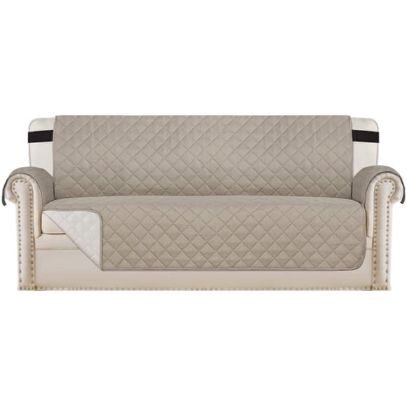 Sofa covers Quilted furniture protection film, water-repellent, improved with elastic straps, anti-slip foam, micro-fabric pet cover sofa