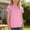 h-Pink1063266, variant on Shirts Girls Fashion Casual Tops With Ruffle Hem And Pull String Detail O-Neck Solid Color Short Sleeve Tee For Everyday Wear Versatile Streetwear