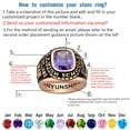 thumbnail image 3 of Cccjcinata sterling silver Graduation ring for men high school -Personalized customizable-men's class ring college rings…, 3 of 11