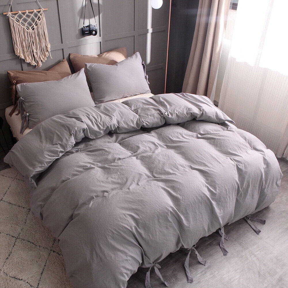 3set Modern Duvet Cover Comforter Set Tie Strap Quilt Cover Twin Queen King Size