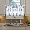 thumbnail image 2 of Yayeee Kitchen Curtains Tier Pair Light Filtering 27"x36" Rod Pocket Short Cafe Window Panel, White Snowman, 2 of 7