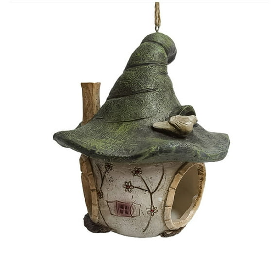 Btomtd Hummingbird Feeders For Outdoors,Bird Feeder,Hummingbird's Lair Hanging Tree Hummingbird Warm Lair Outdoor Courtyard Resin Decoration Bird Feeding Device