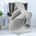 thumbnail image 4 of Spires Soft Flannel Fleece Blanket, Shell Shaped Form with Chamber Arranged in Geometric Abstract Spirals Macro Model Image, Cozy Plush for Indoor and Outdoor Use, 60" x 80", White, by Ambesonne, 4 of 5