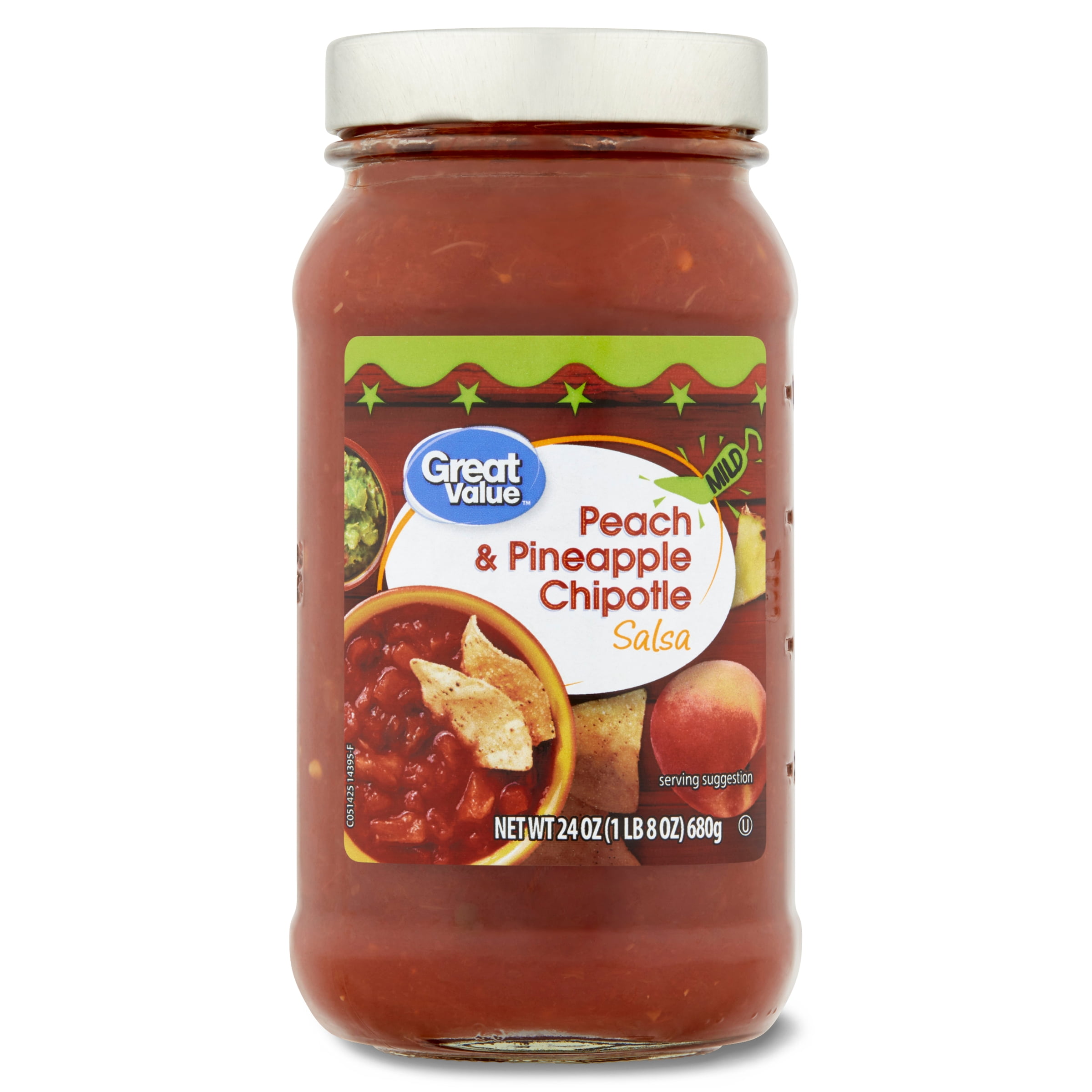 Great Value Mild Peach & Pineapple Chipotle Salsa, 24 oz