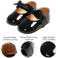 thumbnail image 4 of Infant Baby Girls Mary Jane Shoes Soft Sole Ballet Slippers Bow Princess Newborn Dress Wedding Flat Shoes, 4 of 6