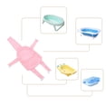 thumbnail image 1 of Soporte Para Asiento De Baño Para Bebé, Antideslizante, Universal, Desmontable, Rojo Para Bañera, Eslinga, Malla De Ducha Para Un Baño Seguro Y Cómodo, 1 of 7