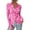 Rose Pink Floral, variant on PRETTYGARDEN Women Button Down Floral Shirts Fall Trendy Long Sleeve V Neck Ruched Fitted Mesh Blouse Tops Date Outfits
