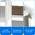 thumbnail image 5 of DEXTRUS Farmhouse Square Coffee Table, Rustic Center Table for Living Room, White & Brown, 5 of 8
