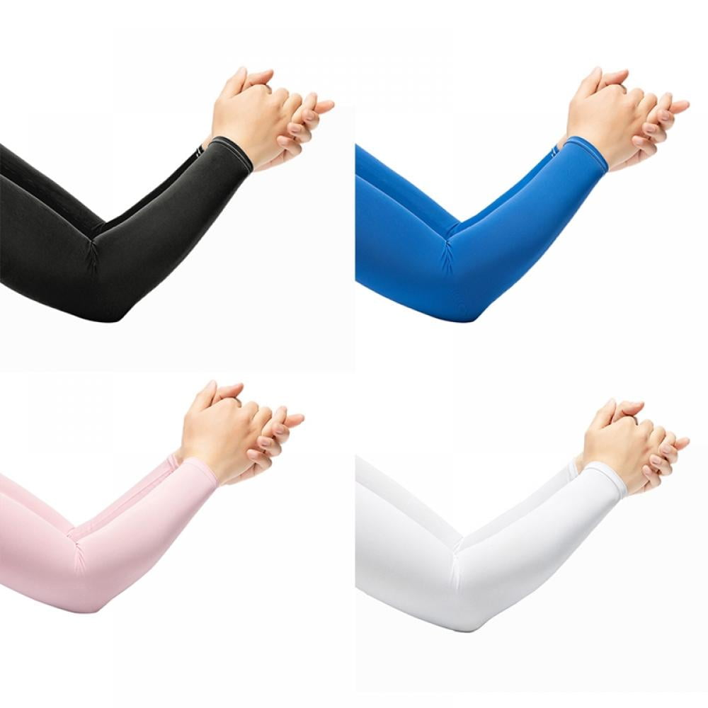 Unisex Ice Silk Cool Long Sleeve ArmCover Breathable Elbow Support Sport Gym 