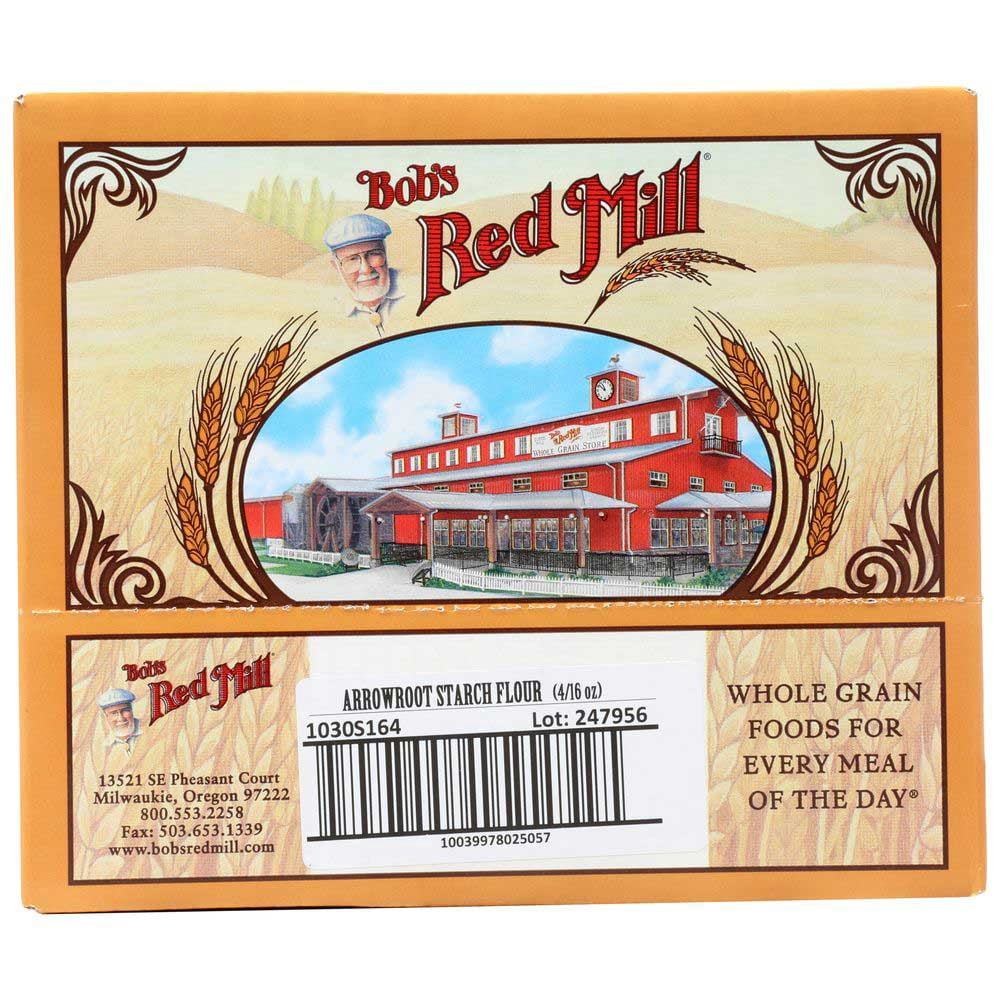 Bobs Red Mill Grain Free Arrowroot Starch, 16 Ounce -- 4 per Case.