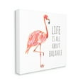 thumbnail image 3 of Stupell Industries Life is About Balance Motivational Phrase Pink Flamingo, 17 x 17,Design by Reesa Qualia, 3 of 7