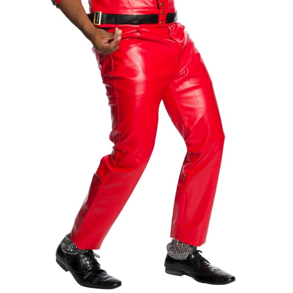 Adult Pleather Jeans - Red