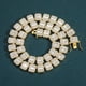 thumbnail image 3 of Collar de hip hop con diamantes cuadrados de 13 mm y diamantes redondos, cadena cubana con diamantes completos, collar para hombre, 3 of 6