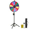 thumbnail image 1 of VEVOR Roue Tournante de 24 Po pour Prix, Roue Tournante à 14 Emplacements avec Trépied, Roulette de Fortune à Hauteur Réglable avec Effacement à Sec et 2 Marqueurs, 6 Couleurs, Assemblage Facile, pour Fête Pub Salon Carnaval, 1 of 9