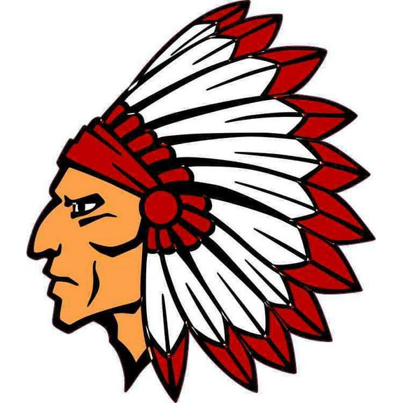 4.5in x 5in Left Facing Indian Bumper Sticker Decal Window Stickers Decals