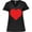 Smoke Grey, variant on Inktastic Red Heart Women's Plus Size V-Neck T-Shirt